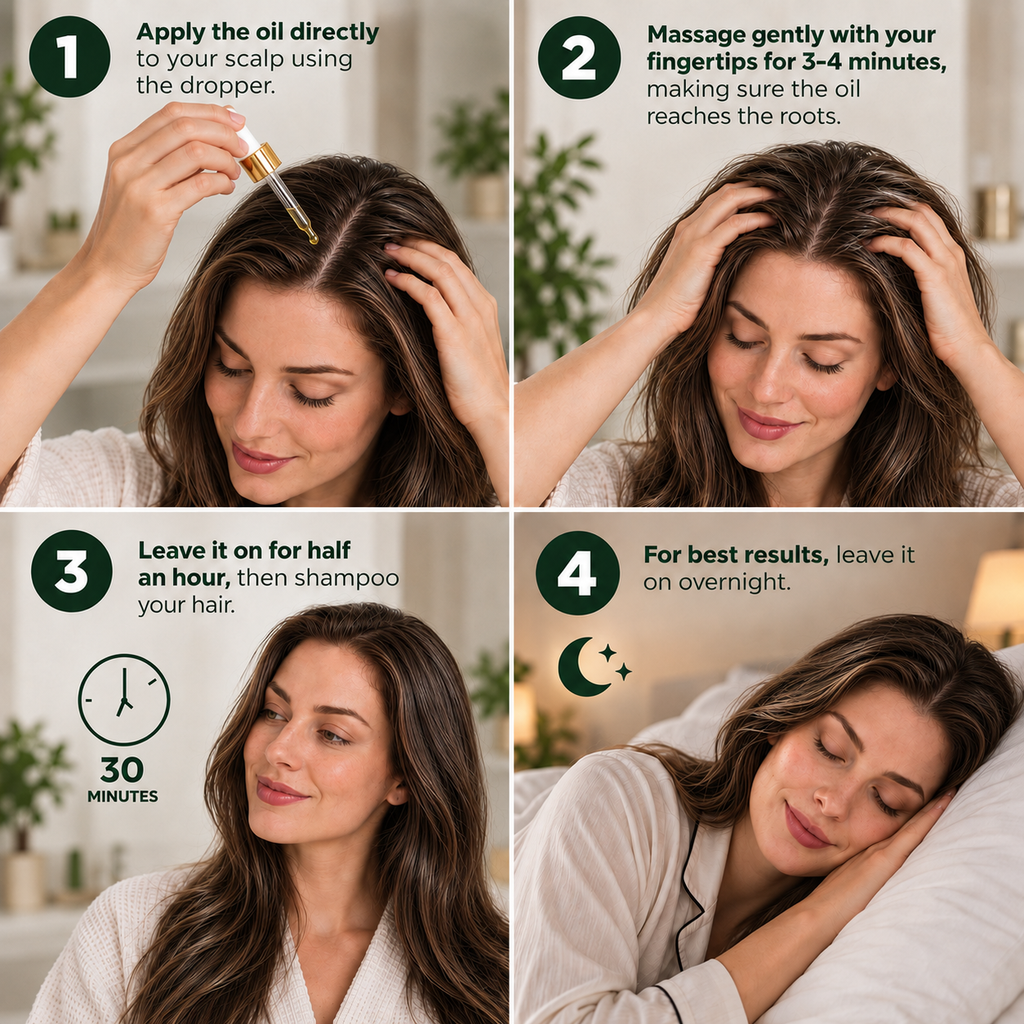 Organic Rosemary Oil for Hair Growth with Biotin, Castor Oil & Peppermint